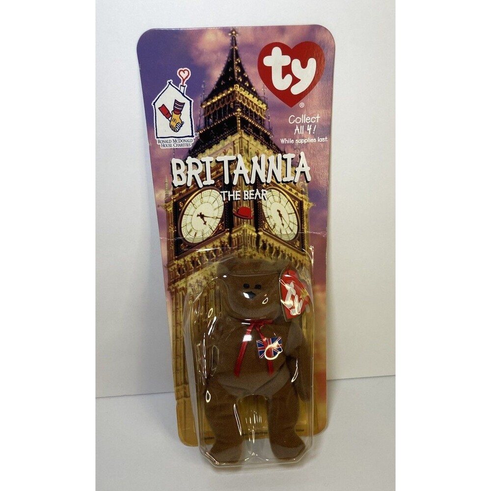 Ty Britannia The Bear 1999 McDonald's Exclusive Plush NIB Sealed